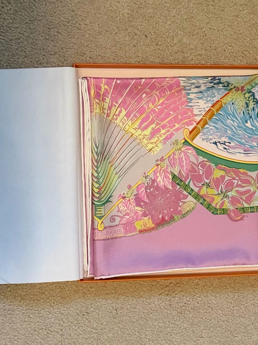 Hermes Aloha Double-Face Silk Scarf